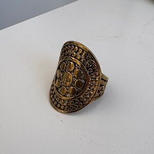 FREE with any bundle - Vintage-Inspired Gold Tone Statement Ring Size 9
